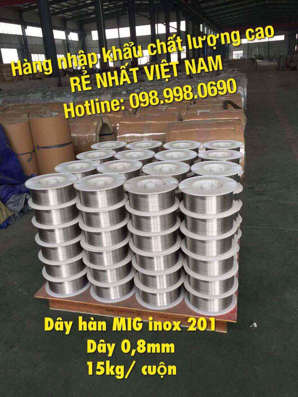 Dây hàn Mig Inox 201 - 0,8 mm CỰC RẺ