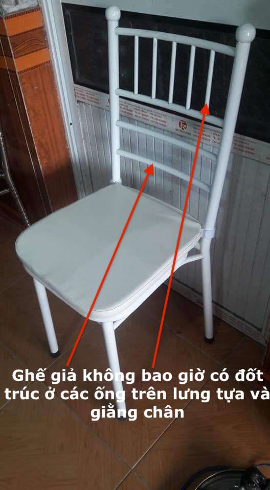 ghế chiavari kém chất lượng